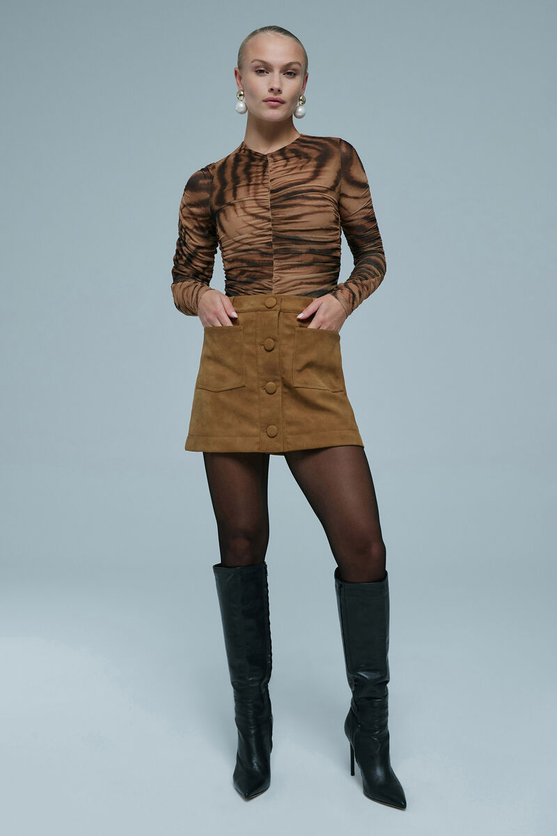 BREA LONG SLEEVE BODYSUIT in colour Animal Print