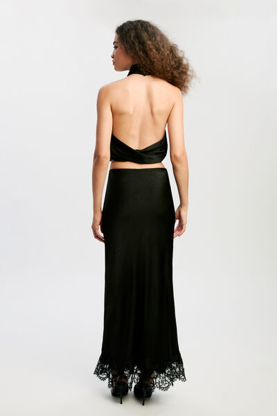 Sandri Satin High Neck Top