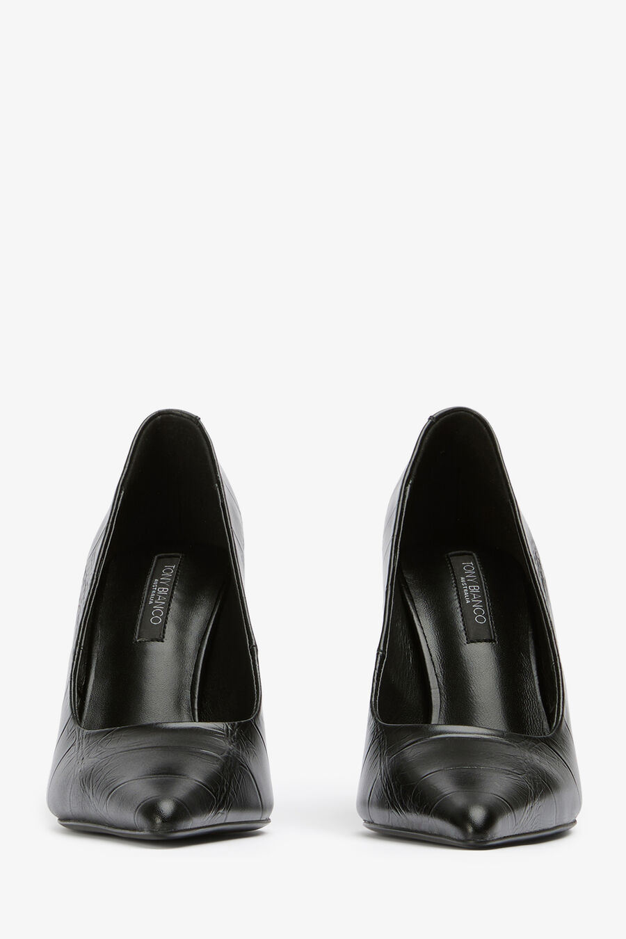 NIKI BLACK CROC HEELS