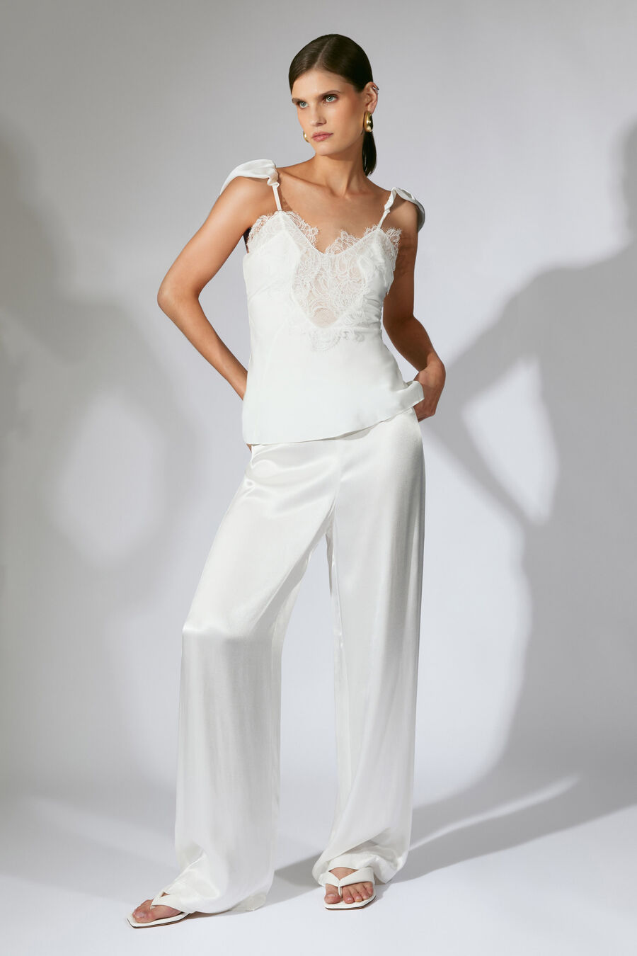 Devin Mid Rise Satin Pant