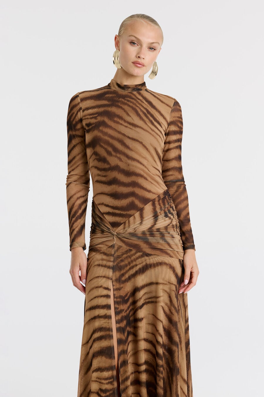 Lea Printed Mesh Dress