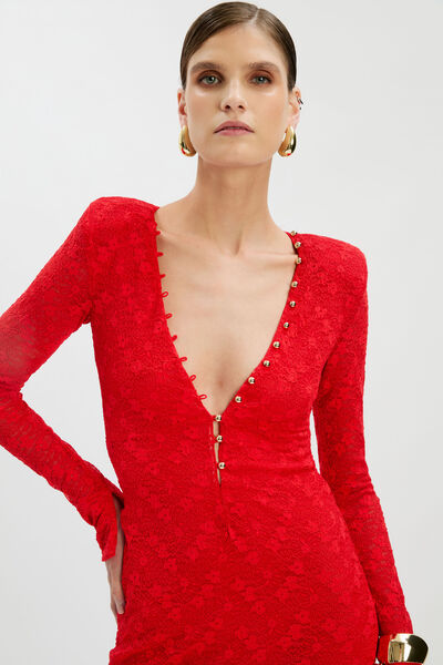 Zenia Long Sleeve Midi Dress