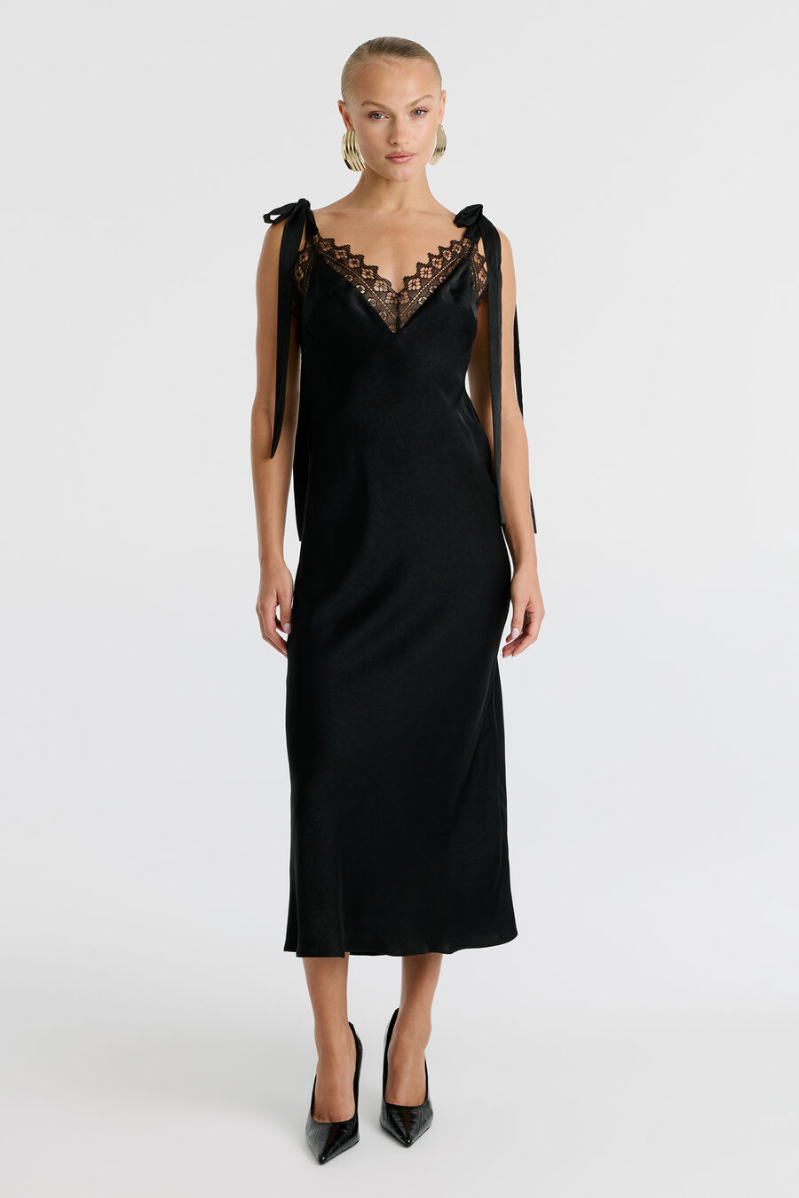 Lydia Tie Strap Midi Dress