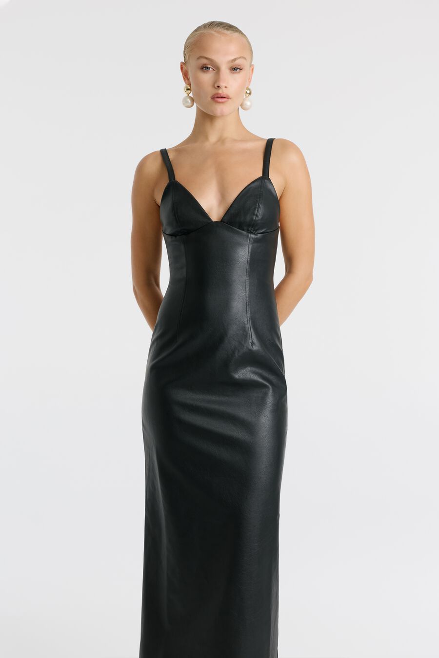 Estine Vegan Leather Dress