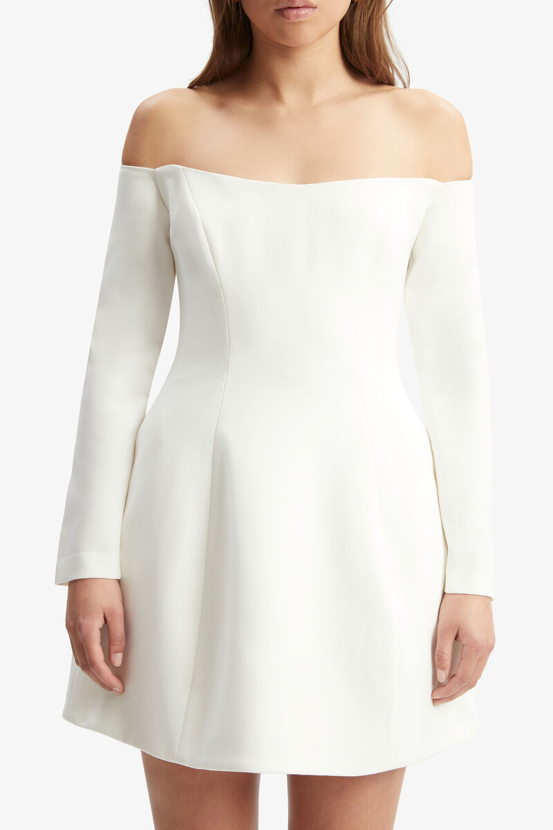 NADENE HOURGLASS MINI DRESS in colour ORCHID WHT