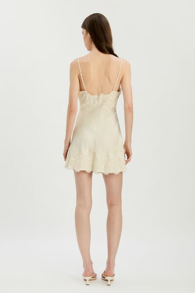 Alerie Lace Satin Mini Dress