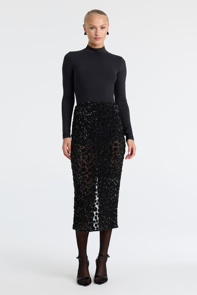 Sienna Sheer Sequin Midi Skirt