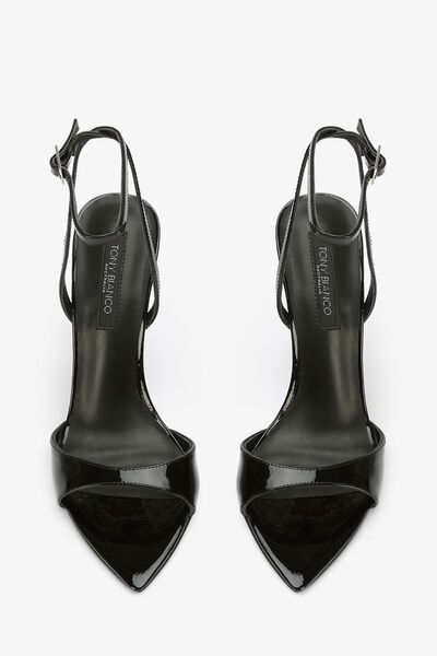 MOLLY BLACK PATENT HEELS