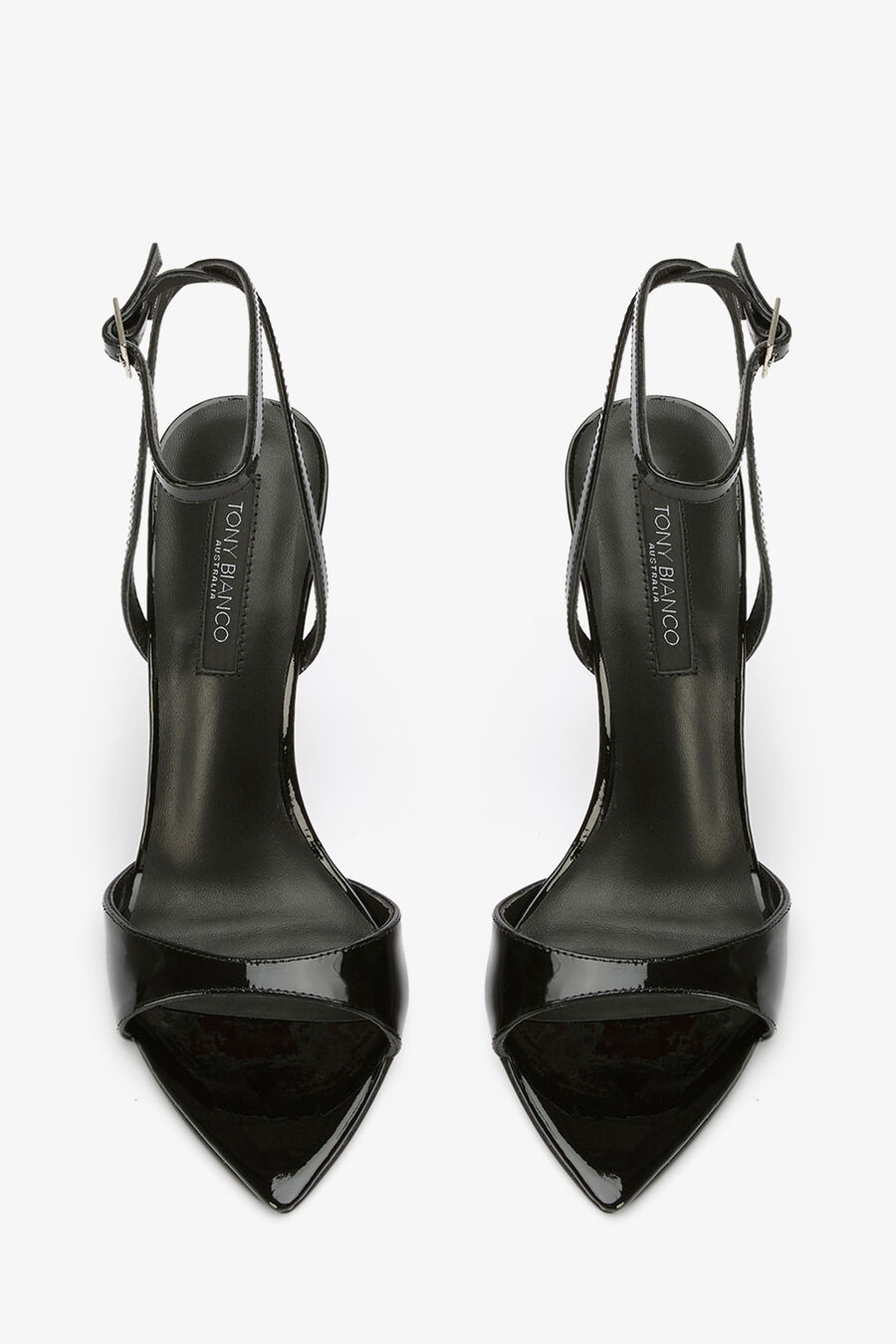 MOLLY BLACK PATENT HEELS