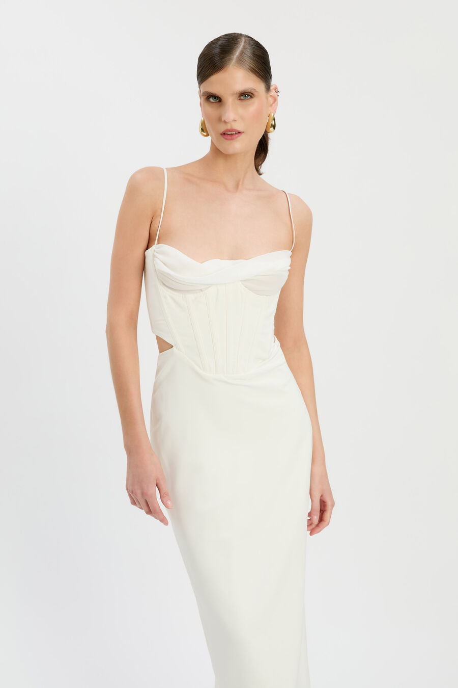 MARTINI MIDI DRESS in colour Ivory