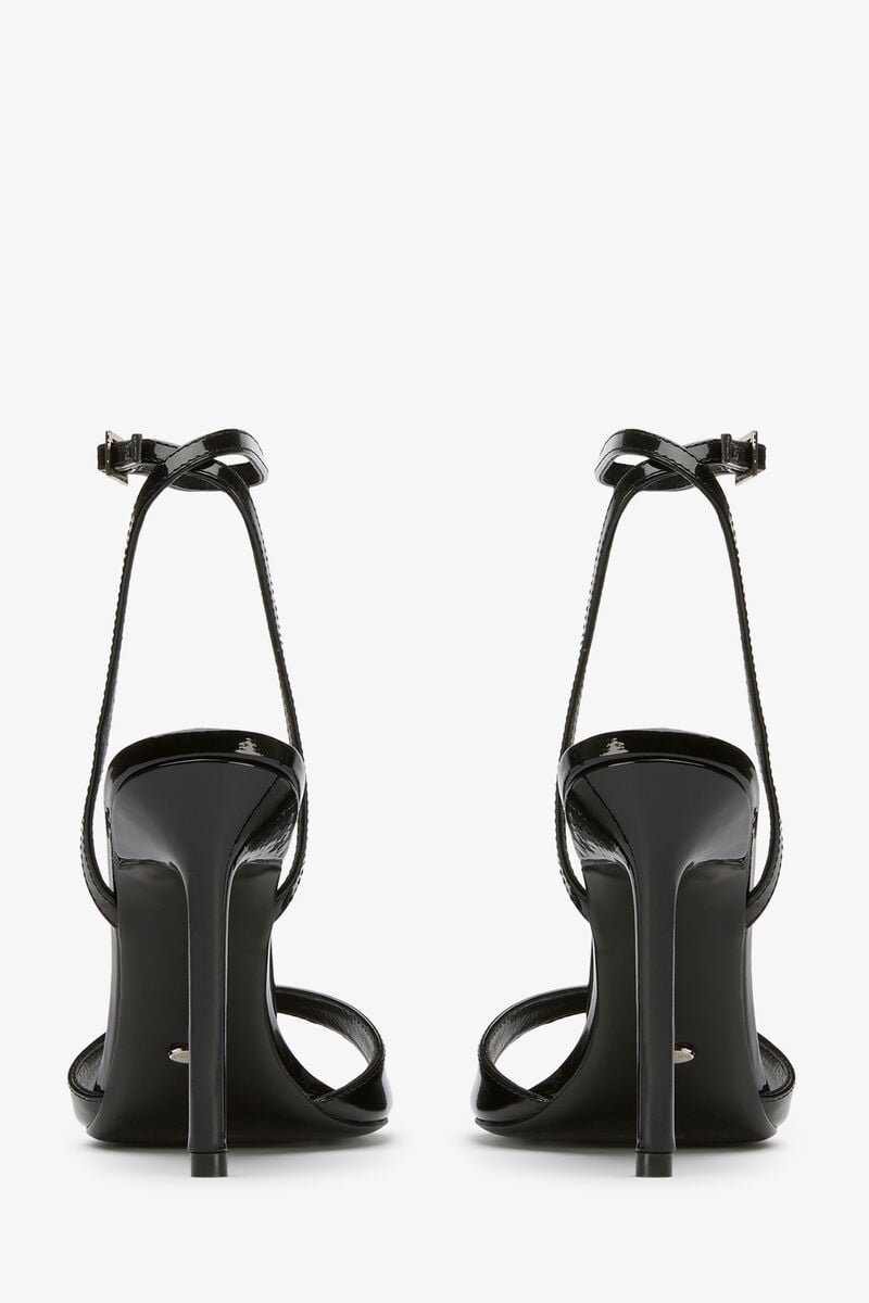 MOLLY BLACK PATENT HEELS in colour BLACK