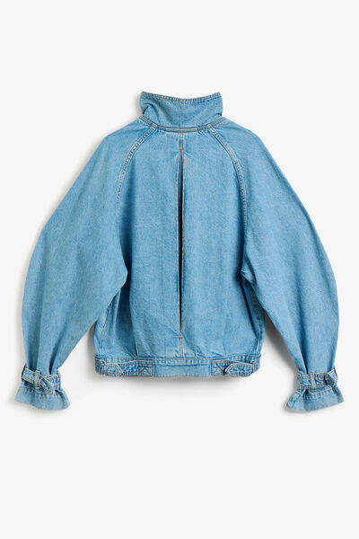 030 Denim Funnel Neck Jacket