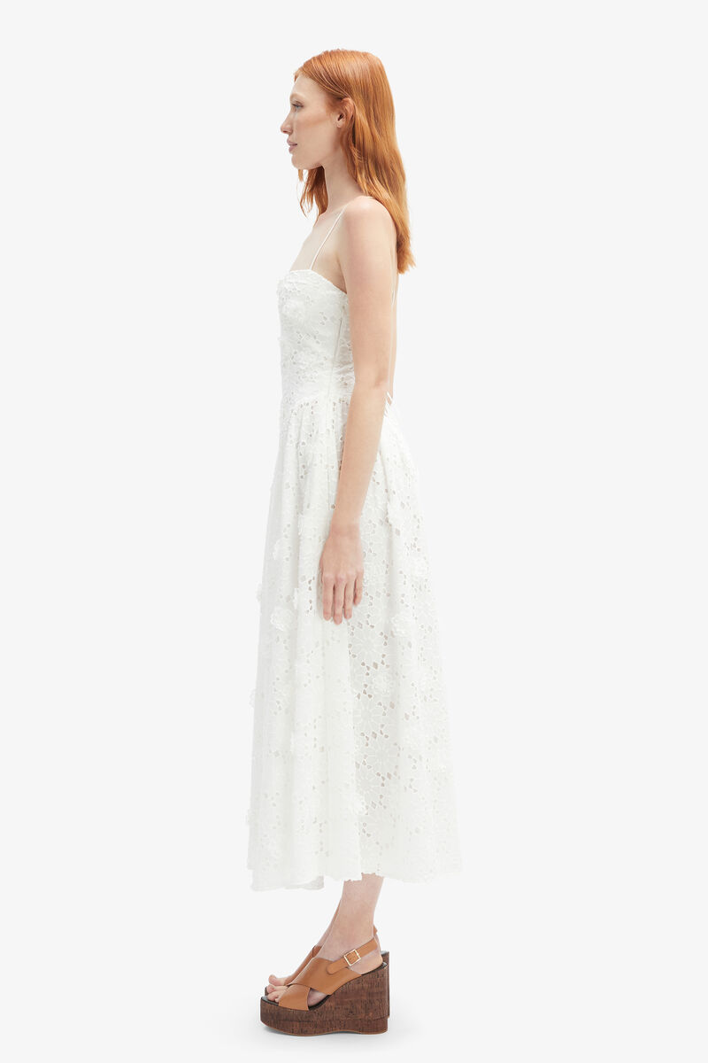 ESTIE BRODERIE MAXI DRESS in colour Orchid White