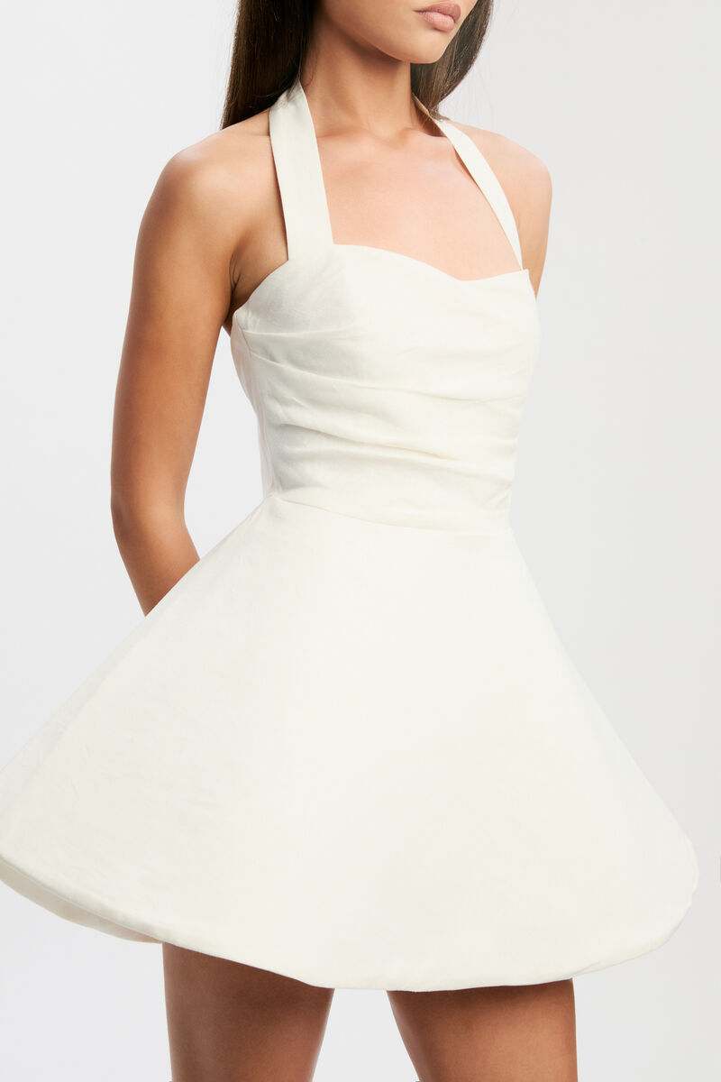 SABINE HALTER MINI DRESS in colour Orchid White