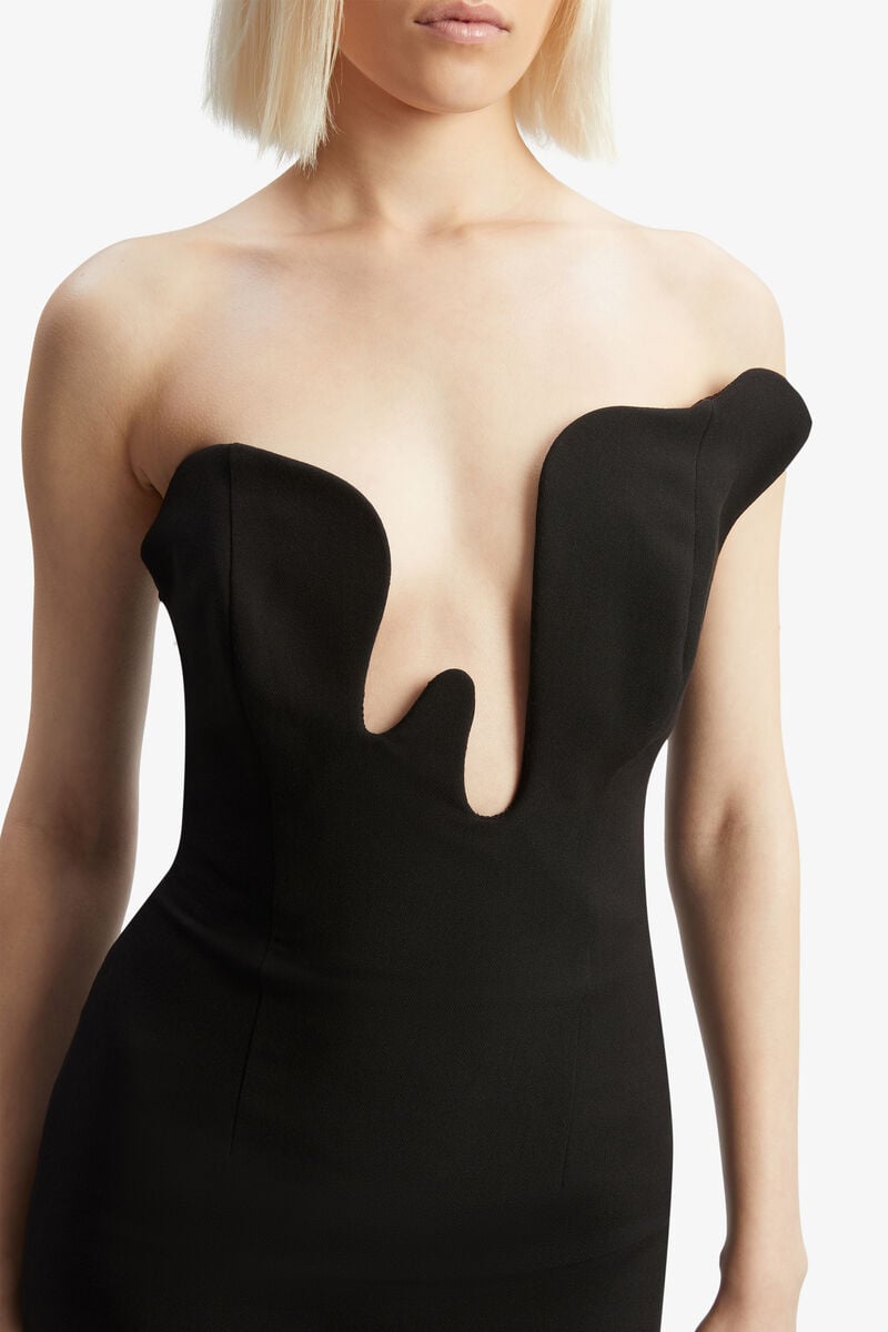 ROSALYN MIDI DRESS in colour BLACK