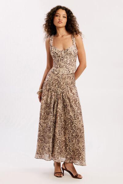 Hildie High Waisted Midi Skirt
