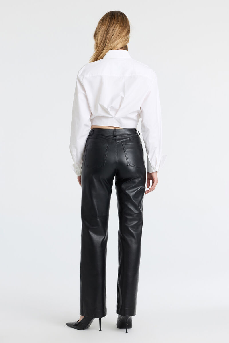 DEVON TIE FRONT COTTON SHIRT in colour Orchid White