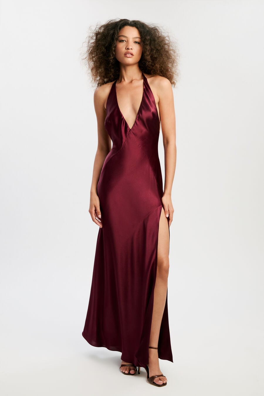 Citrine Halter Maxi Dress