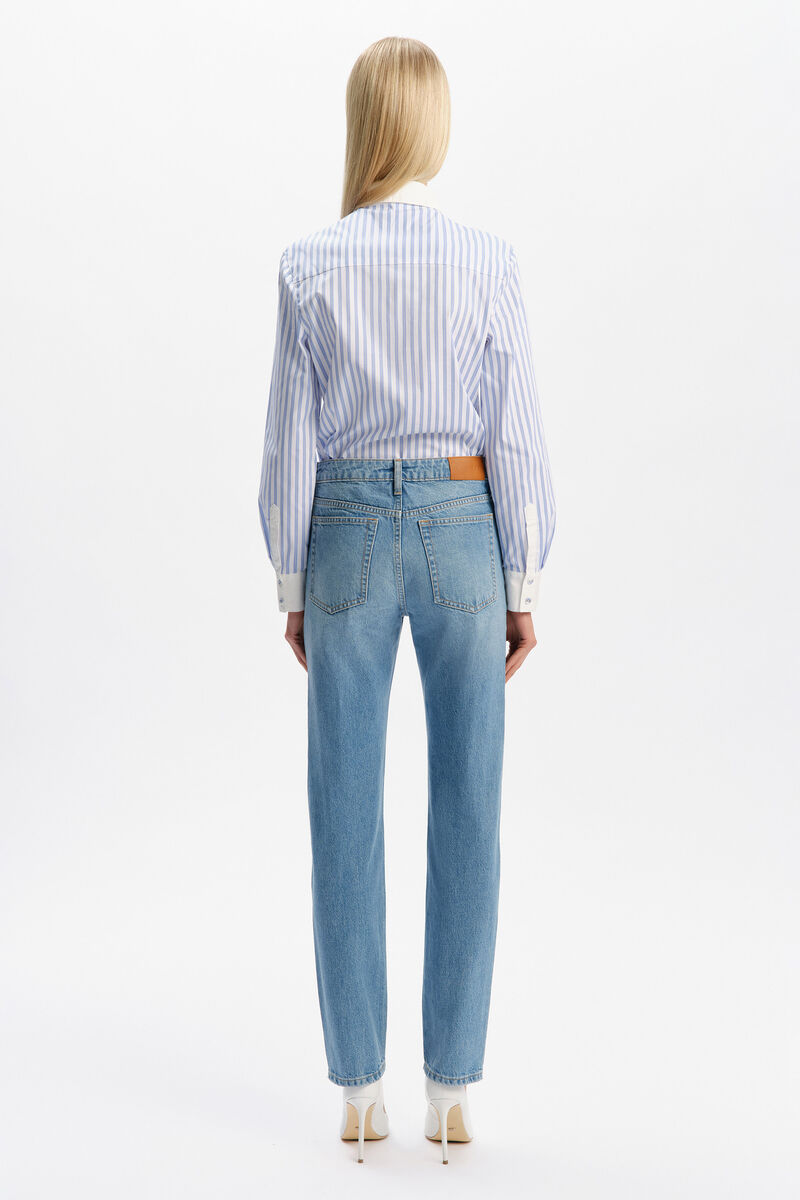 SOLIEA STRIPED SHIRT in colour BLUE/WHTE