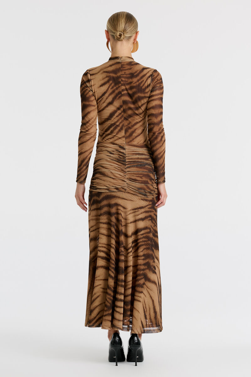LEA PRINTED MESH DRESS in colour Animal Print