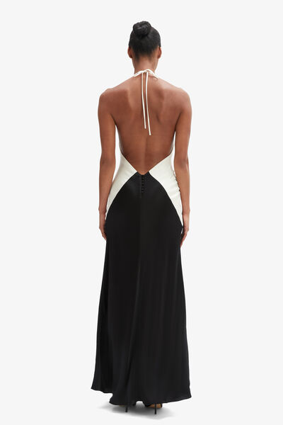 Yve Contrast Halter Dress