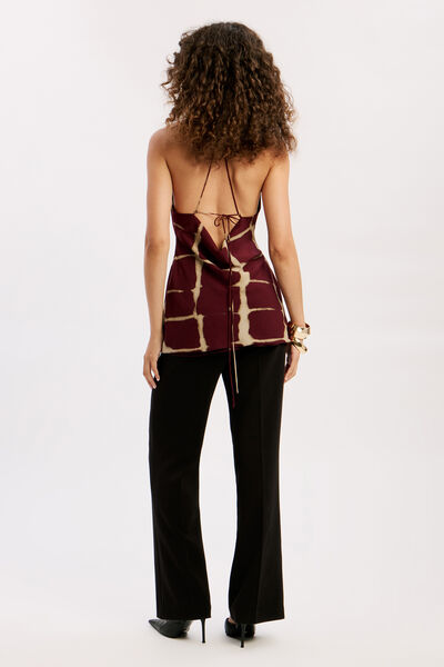 Pascal Printed Cowl Neck Top