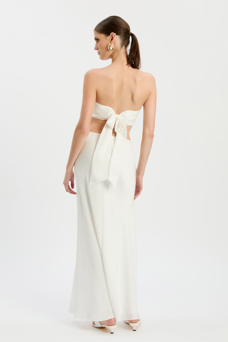 DYLAN SPLIT FRONT MAXI SKIRT in colour Orchid White