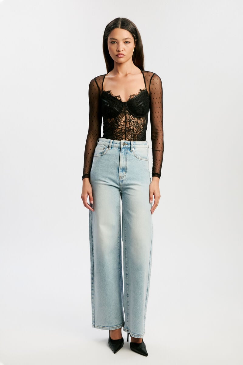 FARRAH BODYSUIT in colour Black