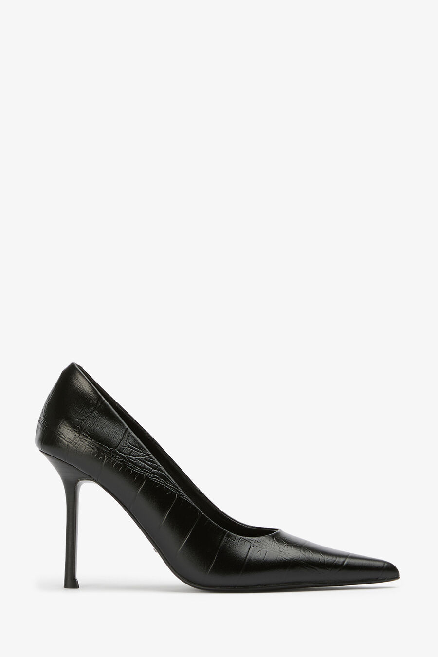 NIKI BLACK CROC HEELS