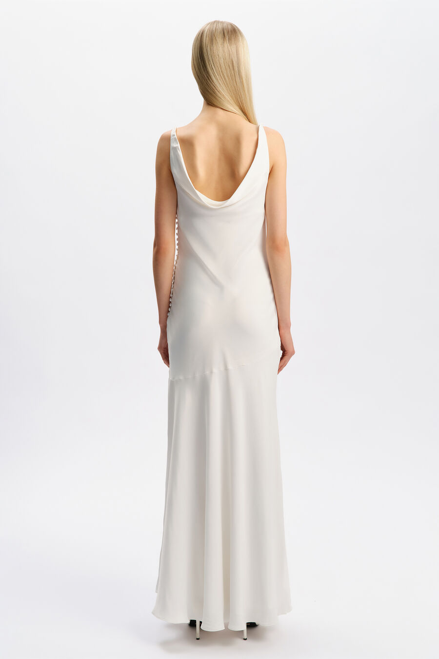 Carolyn Satin Cowl Neck Maxi Dress