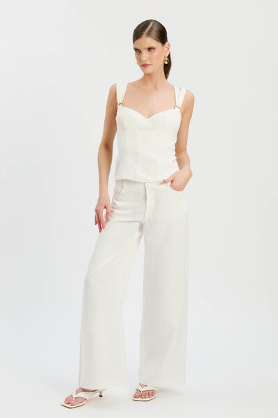 Serafina Linen Corset Top