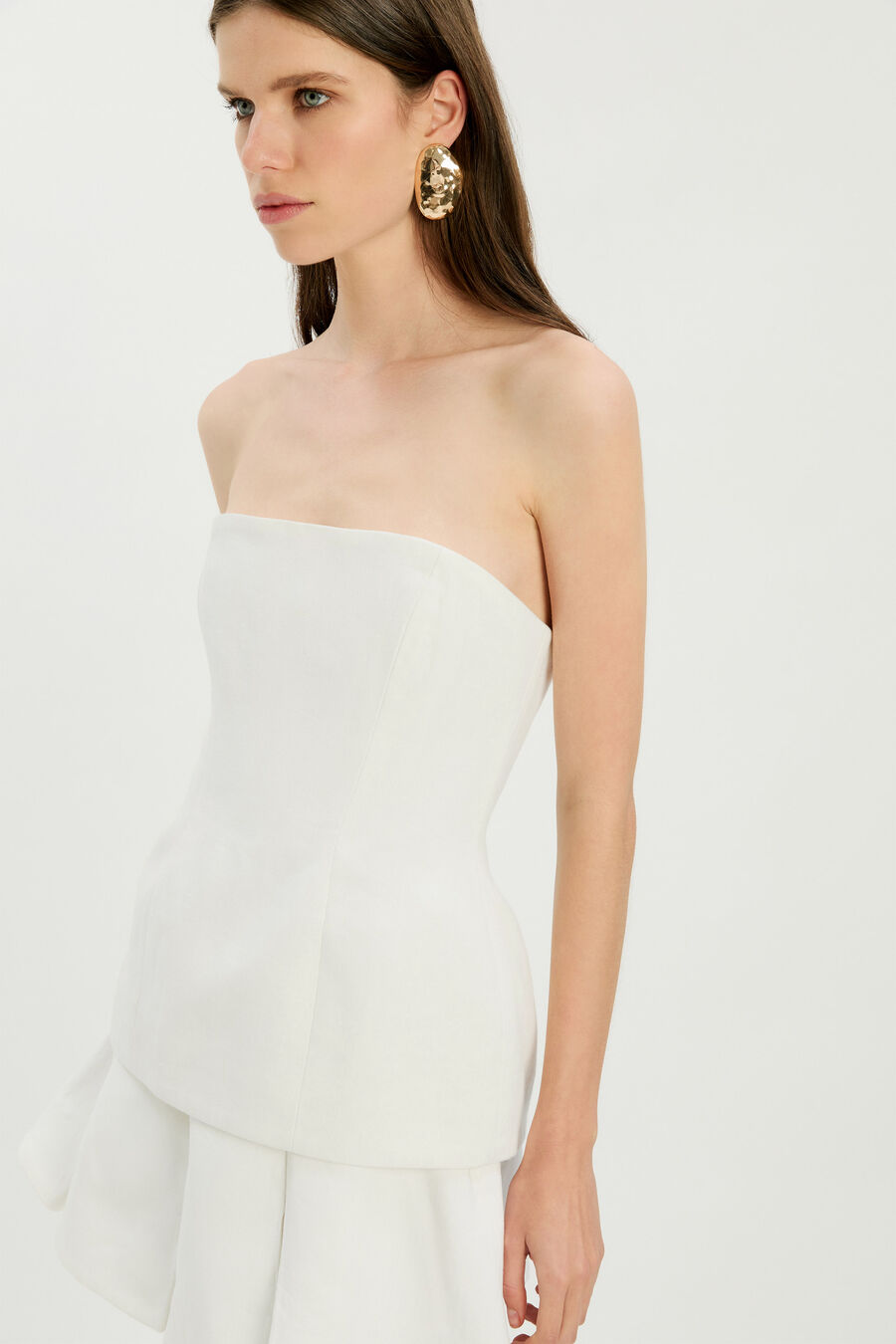 Helenia Linen Strapless Top