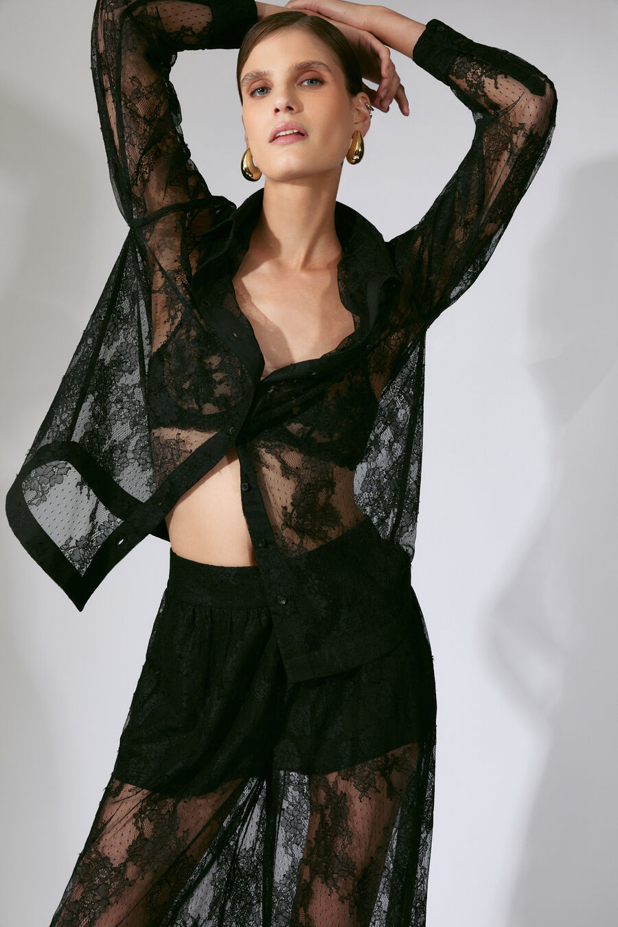 Aleida Oversized Lace Shirt
