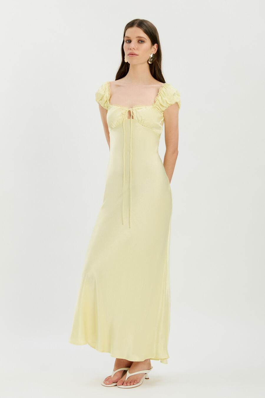 Stasia Satin Maxi Slip Dress