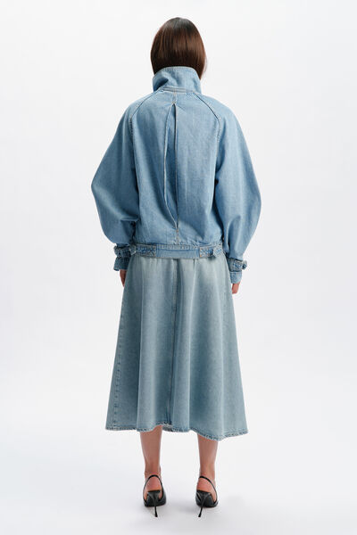 030 Denim Funnel Neck Jacket