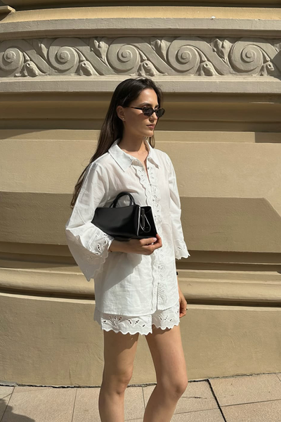Aleria Cotton Shirt With Trim 